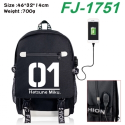 Hatsune Miku canvas USB backpa...