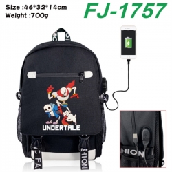 Undertale canvas USB backpack ...