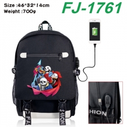 Undertale canvas USB backpack ...