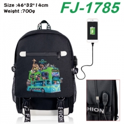 Zootopia canvas USB backpack c...