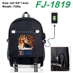 One Piece canvas USB backpack ...