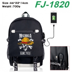 One Piece canvas USB backpack ...