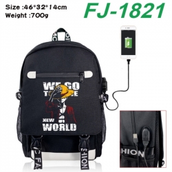 One Piece canvas USB backpack ...