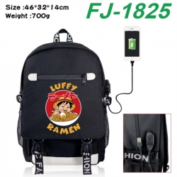 One Piece canvas USB backpack ...