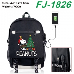 Peanuts‌ canvas USB backpack c...