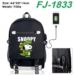 Peanuts‌ canvas USB backpack c...