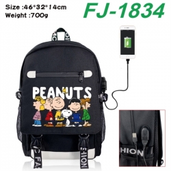 Peanuts‌ canvas USB backpack c...