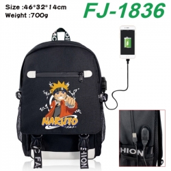 Naruto canvas USB backpack car...