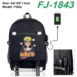 Naruto canvas USB backpack car...