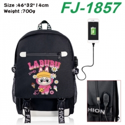 Labubu canvas USB backpack car...
