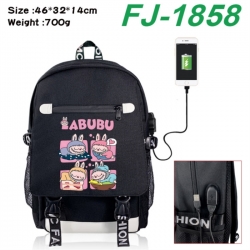 Labubu canvas USB backpack car...