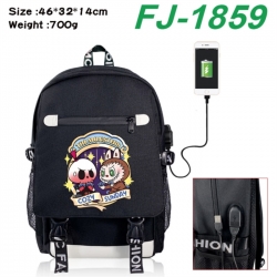 Labubu canvas USB backpack car...