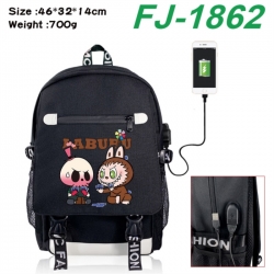 Labubu canvas USB backpack car...