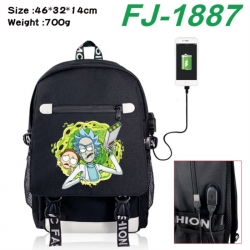 Rick and Morty canvas USB back...