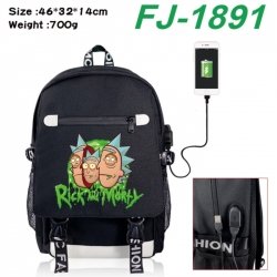Rick and Morty canvas USB back...