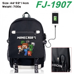 Minecraft canvas USB backpack ...