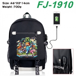 Minecraft canvas USB backpack ...