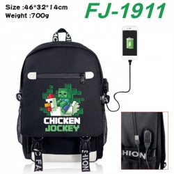 Minecraft canvas USB backpack ...