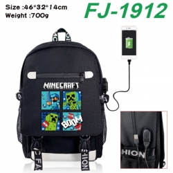 Minecraft canvas USB backpack ...