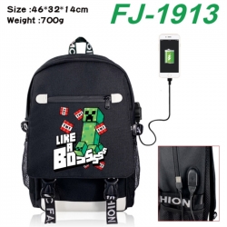 Minecraft canvas USB backpack ...