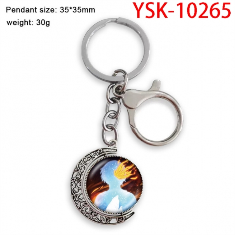 My Hero Academia Anime double-sided crystal rotating gemstone keychain pendant price for 5 pcs