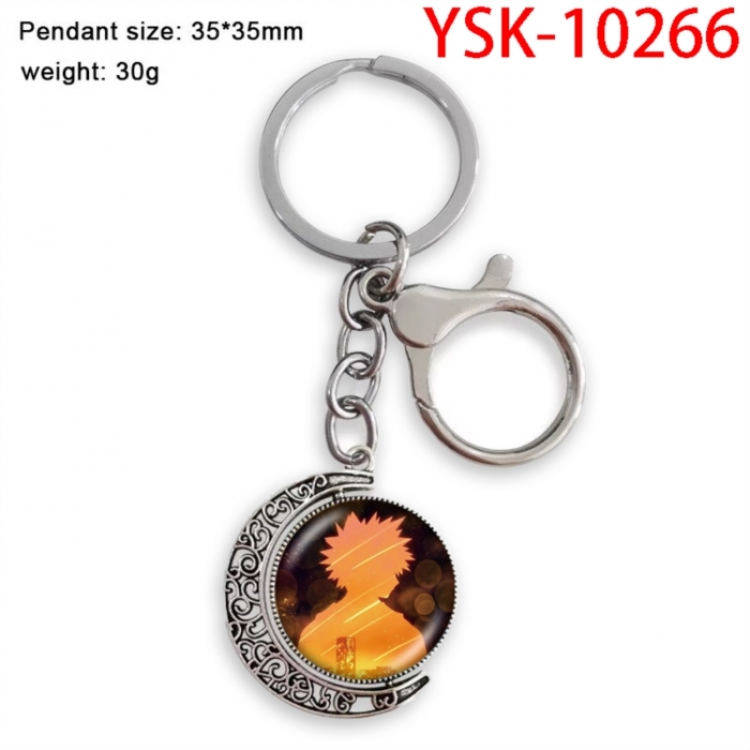 My Hero Academia Anime double-sided crystal rotating gemstone keychain pendant price for 5 pcs