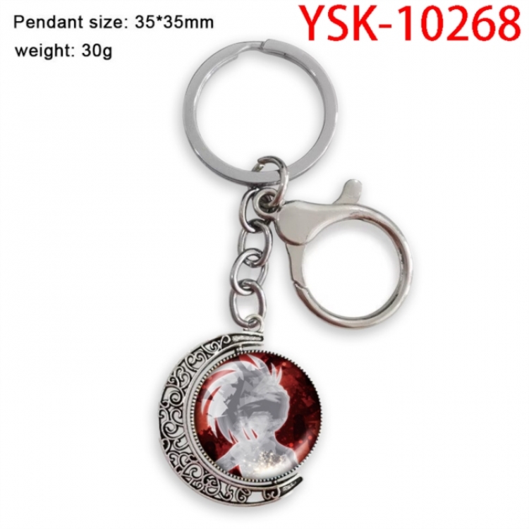 My Hero Academia Anime double-sided crystal rotating gemstone keychain pendant price for 5 pcs