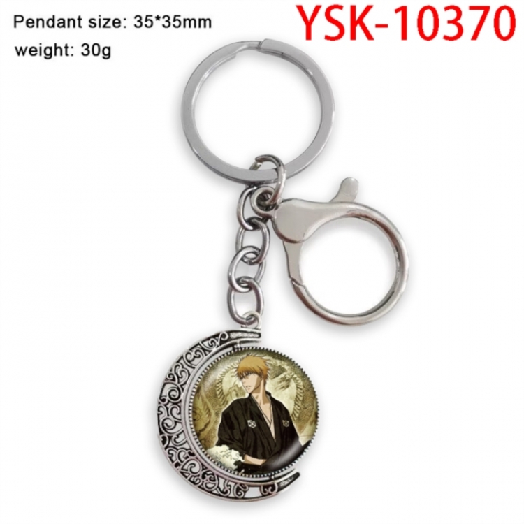 Bleach Anime double-sided crystal rotating gemstone keychain pendant price for 5 pcs