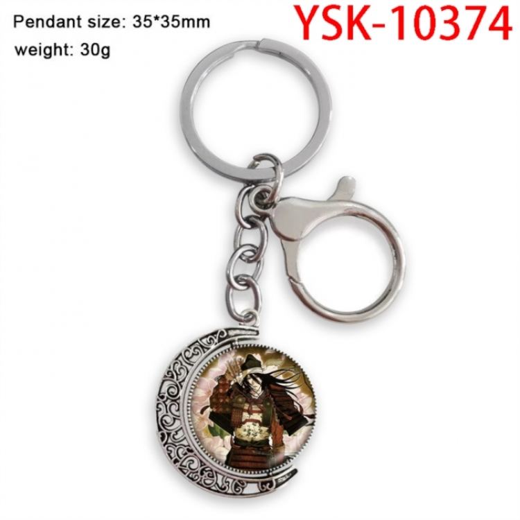 Bleach Anime double-sided crystal rotating gemstone keychain pendant price for 5 pcs