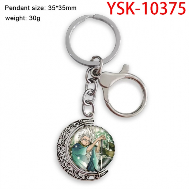 Bleach Anime double-sided crystal rotating gemstone keychain pendant price for 5 pcs