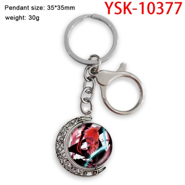 Bleach Anime double-sided crystal rotating gemstone keychain pendant price for 5 pcs