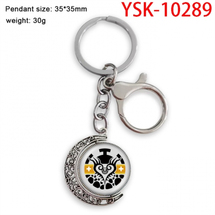 One Piece Anime double-sided crystal rotating gemstone keychain pendant price for 5 pcs