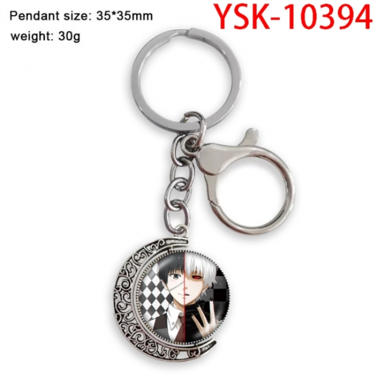 Tokyo GhoulAnime double-sided crystal rotating gemstone keychain pendant price for 5 pcs