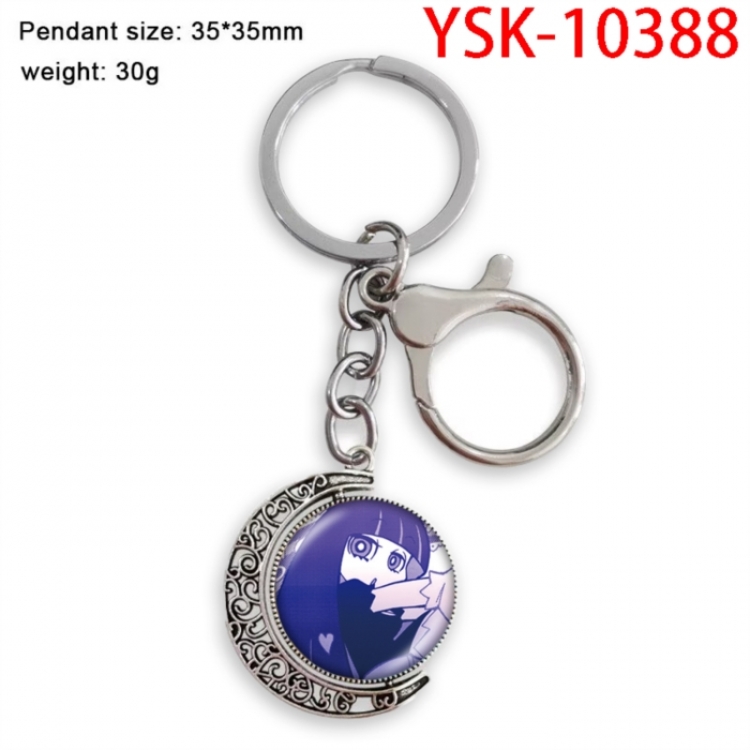 Panty & Stocking Anime double-sided crystal rotating gemstone keychain pendant price for 5 pcs