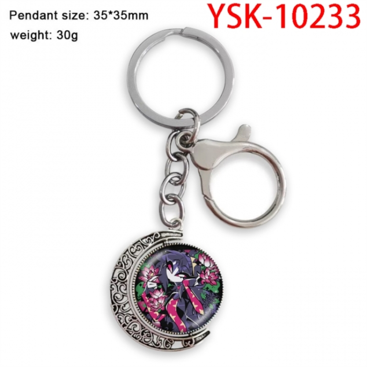 Hazbin Hotel Anime double-sided crystal rotating gemstone keychain pendant price for 5 pcs