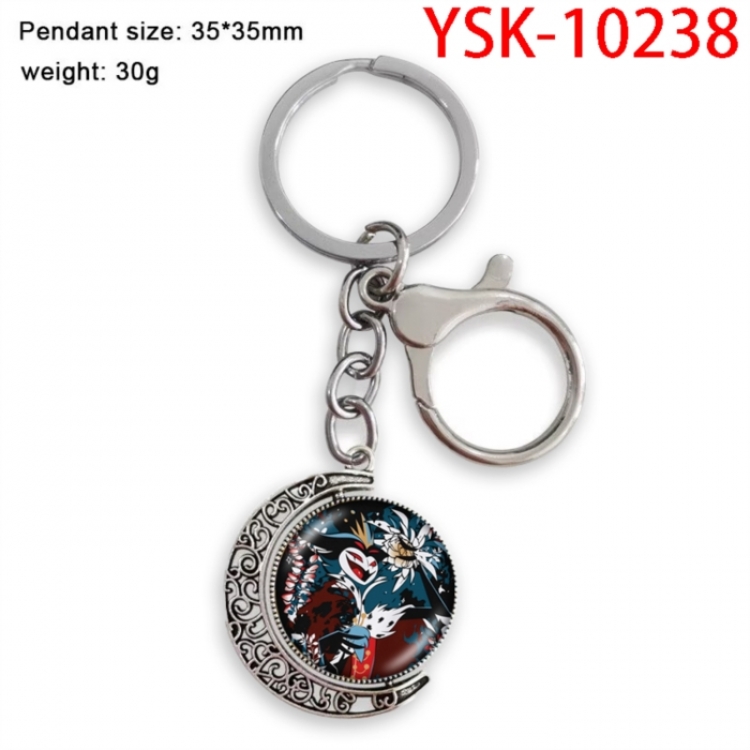 Hazbin Hotel Anime double-sided crystal rotating gemstone keychain pendant price for 5 pcs
