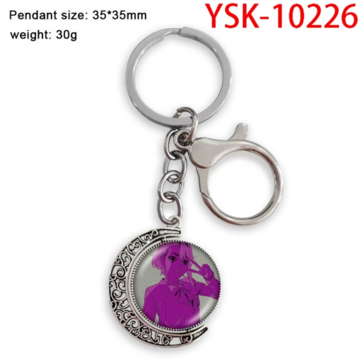 DANDADAN Anime double-sided crystal rotating gemstone keychain pendant price for 5 pcs