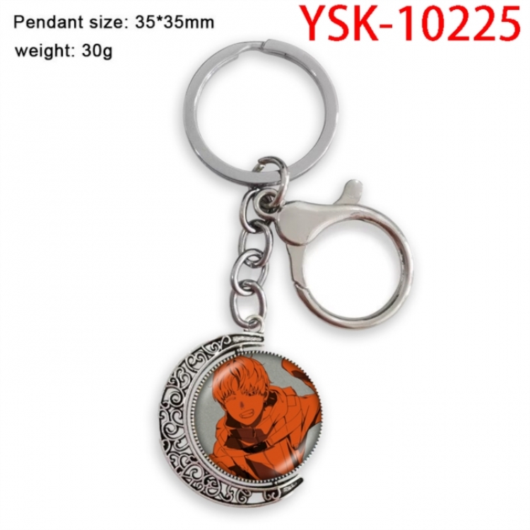 DANDADAN Anime double-sided crystal rotating gemstone keychain pendant price for 5 pcs