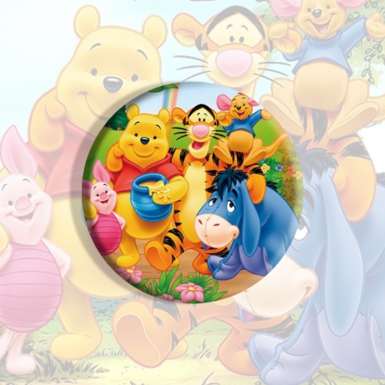 Winnie Anime tinplate brooch badge price for 5 pcs