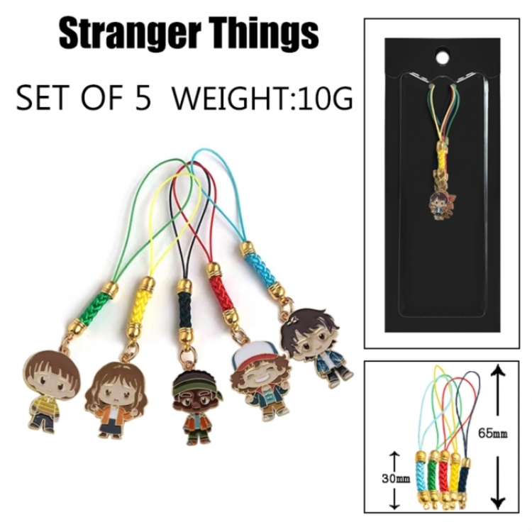Stranger Things Anime peripheral color drip alloy pendant set a set of 5