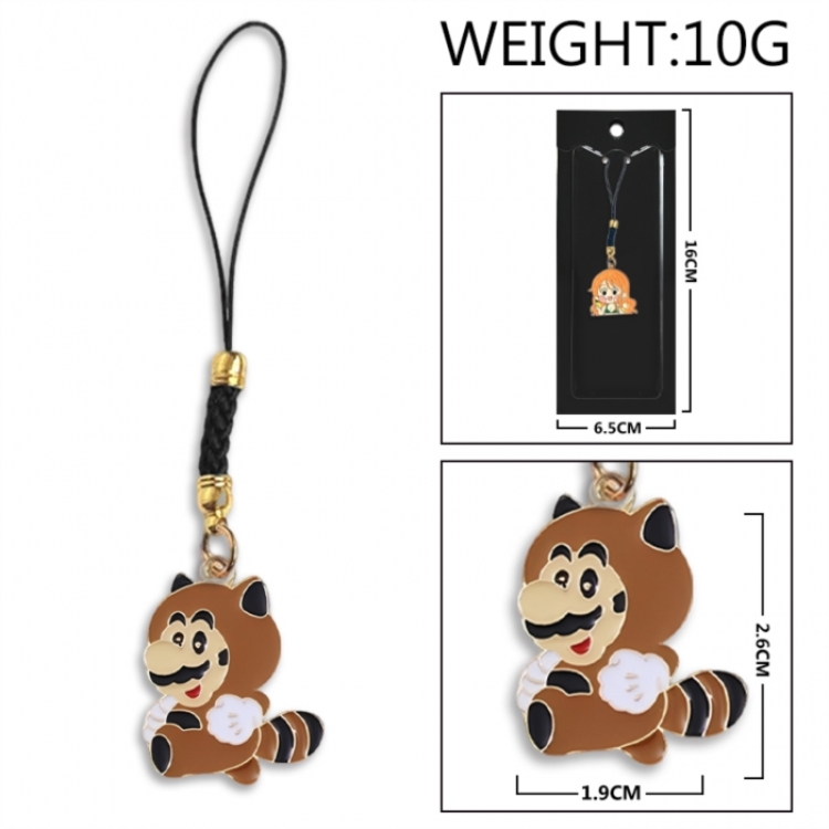 Super Mario Anime peripheral colorful drip oil alloy machine rope pendant price for 5 pcs