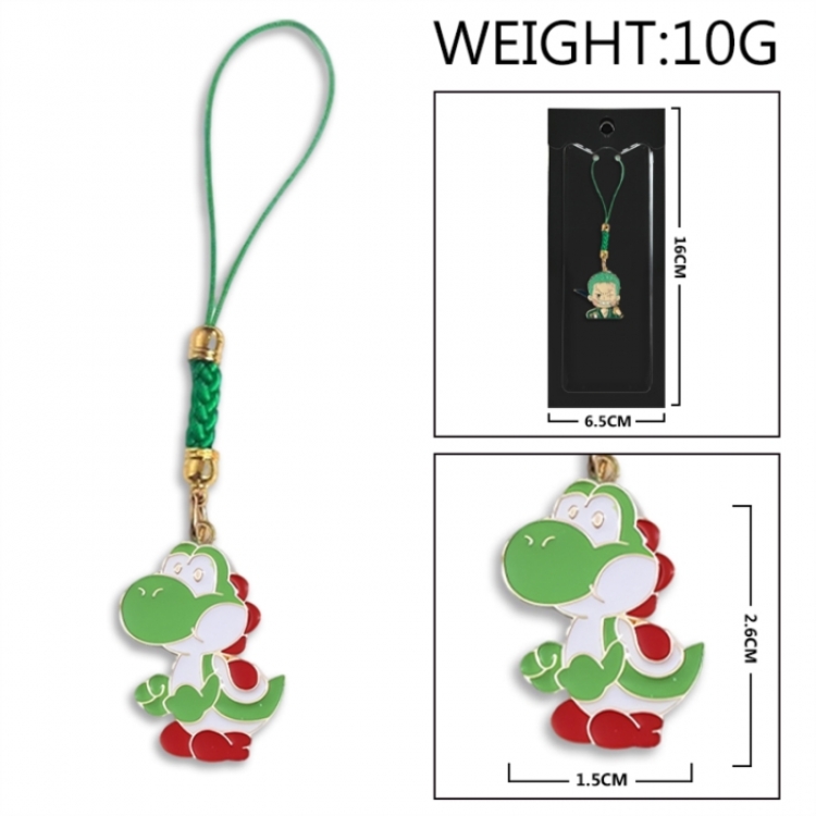 Super Mario Anime peripheral colorful drip oil alloy machine rope pendant price for 5 pcs