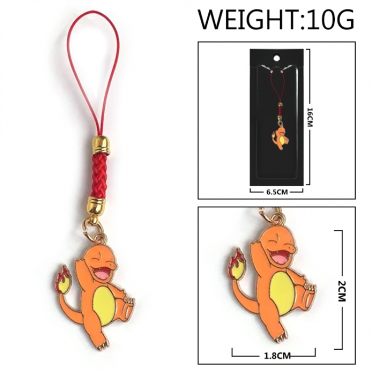 Pokemon Anime peripheral colorful drip oil alloy machine rope pendant price for 5 pcs