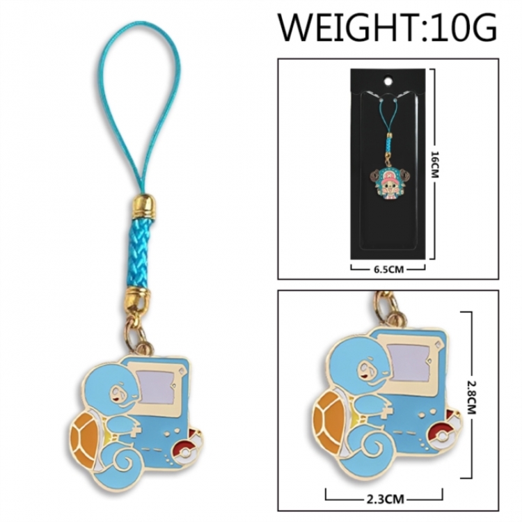 Pokemon Anime peripheral colorful drip oil alloy machine rope pendant price for 5 pcs