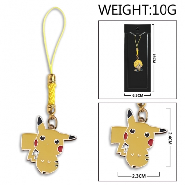 Pokemon Anime peripheral colorful drip oil alloy machine rope pendant price for 5 pcs