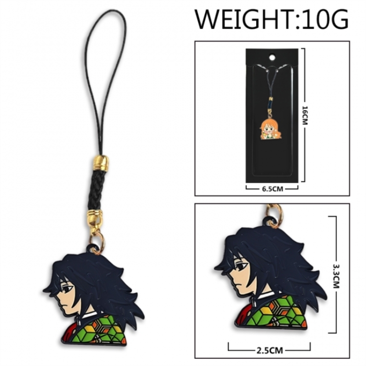 Demon Slayer Kimets Anime peripheral colorful drip oil alloy machine rope pendant price for 5 pcs