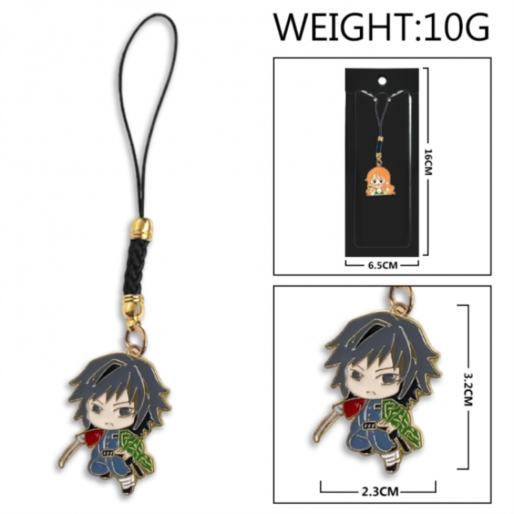 Demon Slayer Kimets Anime peripheral colorful drip oil alloy machine rope pendant price for 5 pcs
