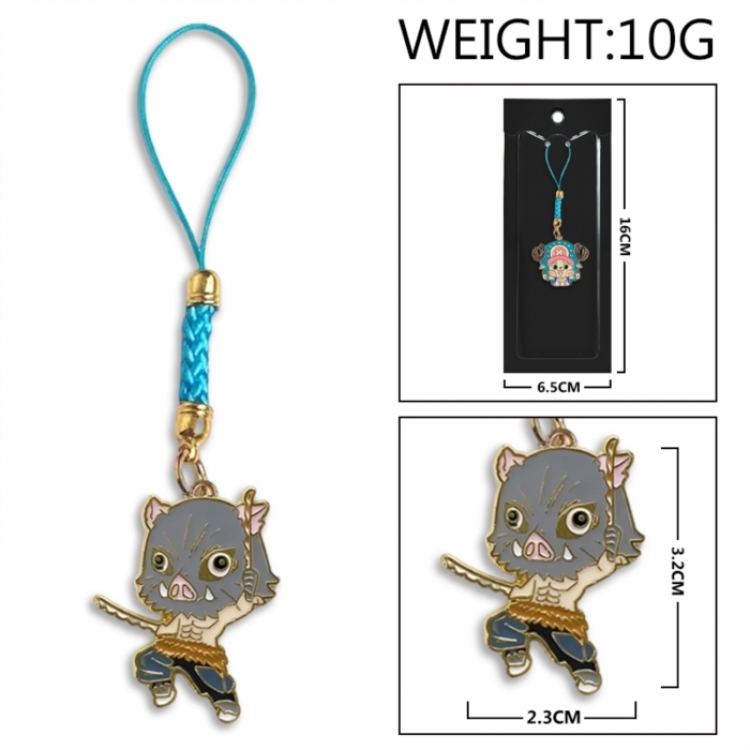 Demon Slayer Kimets Anime peripheral colorful drip oil alloy machine rope pendant price for 5 pcs