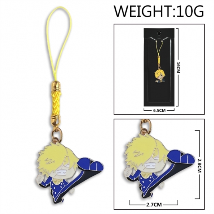 One Piece Anime peripheral colorful drip oil alloy machine rope pendant price for 5 pcs