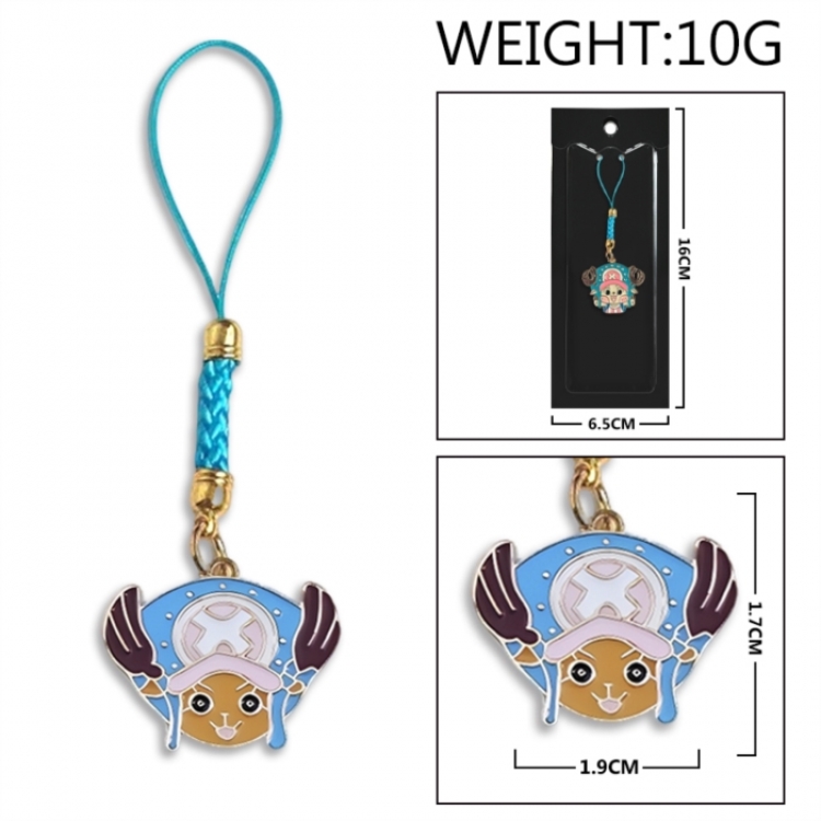 One Piece Anime peripheral colorful drip oil alloy machine rope pendant price for 5 pcs